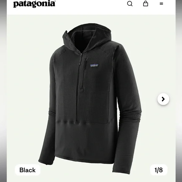 Patagonia Teal Men's R1® Fleece Pullover Hoody XS- NWOT - Picture 6 of 8